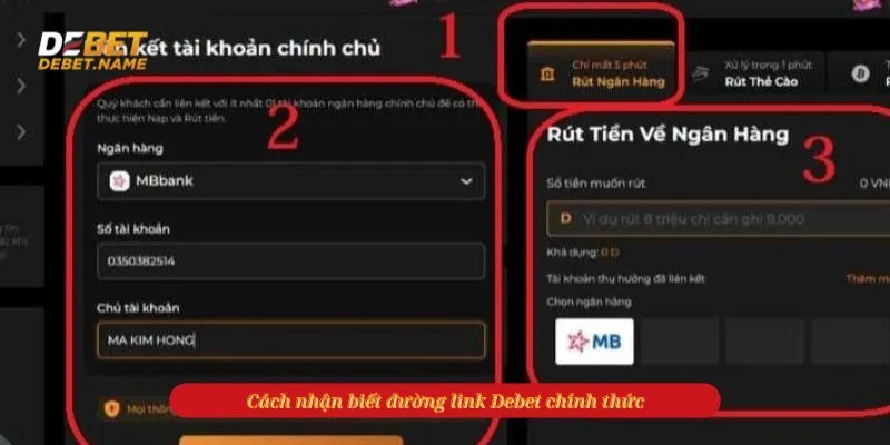 Cách nhận biết đường link Debet chính thức chuẩn nhất