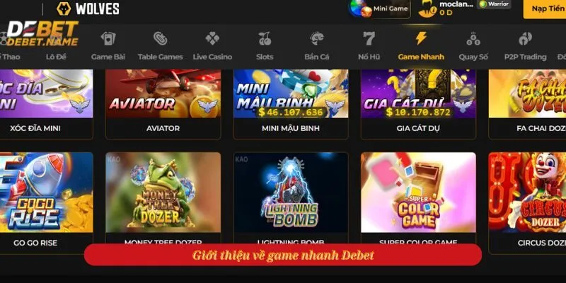 Giới thiệu về game nhanh Debet