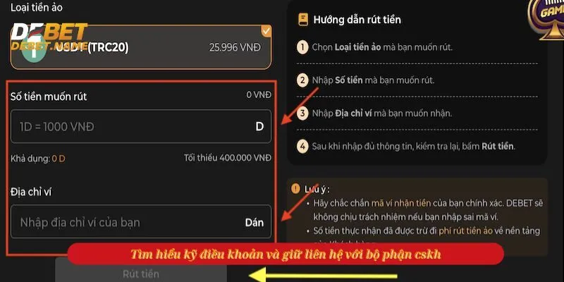 Tìm hiểu kỹ điều khoản và giữ liên hệ với bộ phận cskh