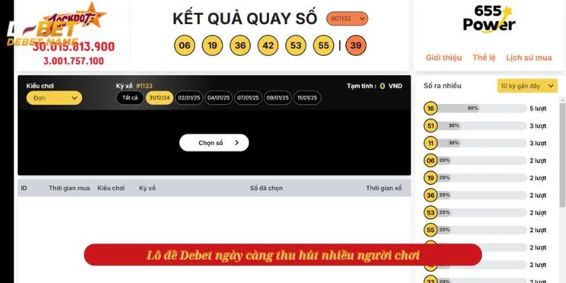 Lô đề Debet ngày càng thu hút nhiều người chơi