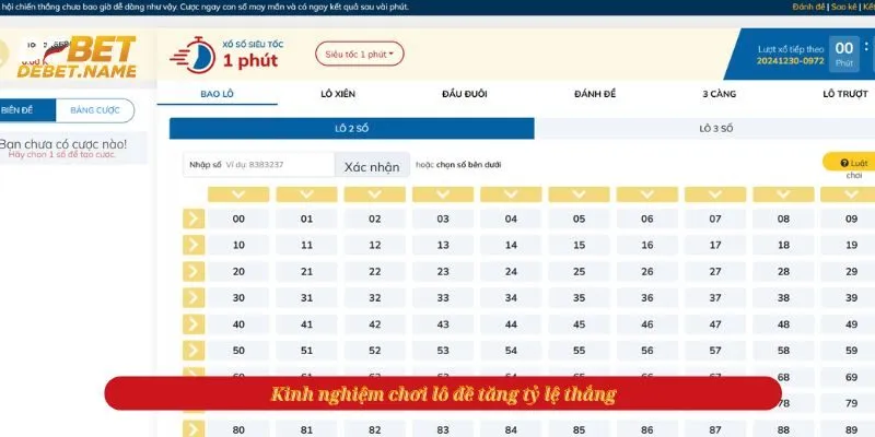 Kinh nghiệm chơi lô đề tăng tỷ lệ thắng