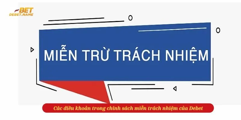 Các điều khoản trong chính sách miễn trách nhiệm của Debet