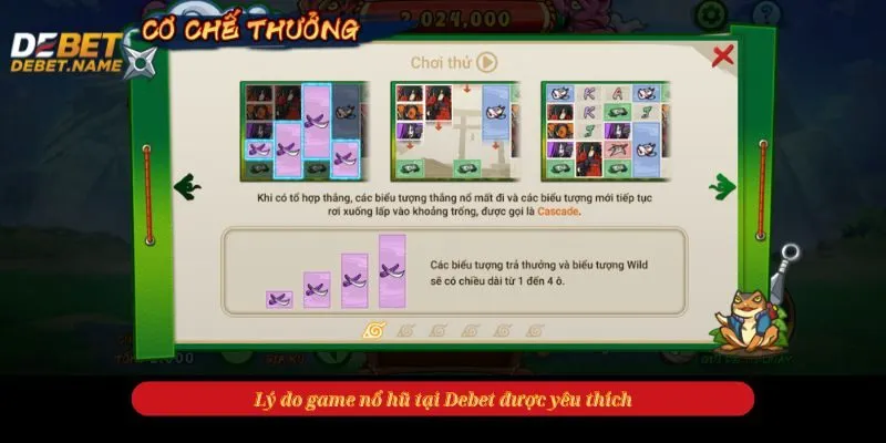 Lý do game nổ hũ tại Debet được yêu thích