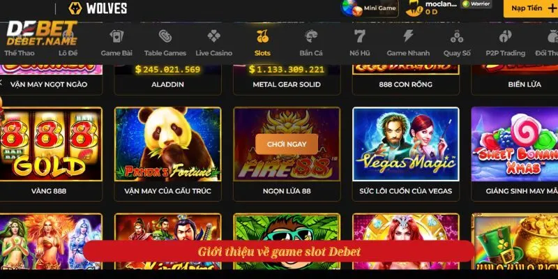 Giới thiệu về game slot Debet