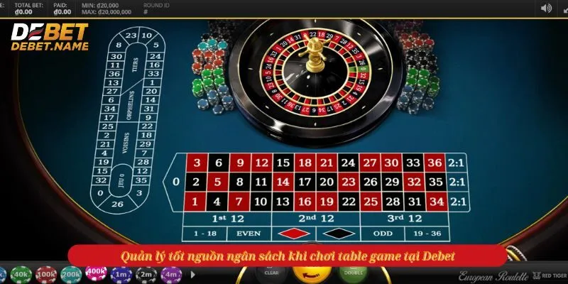 Quản lý tốt nguồn ngân sách khi chơi table game tại Debet