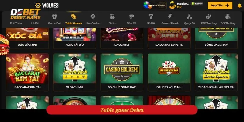 Table Games Debet - Phổ Biến Luật, Mẹo Và Cách Chơi Hiệu Quả